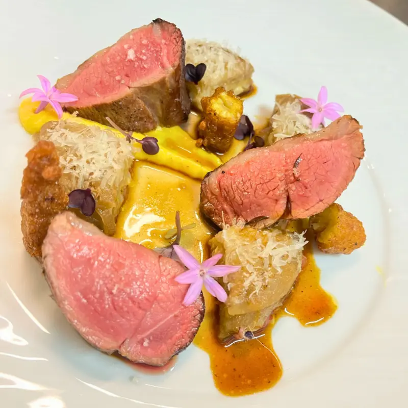 Assiette gastronomique de boeuf limousin