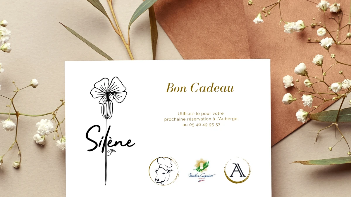 Bon Cadeau sur bureau avec brins de muguet
