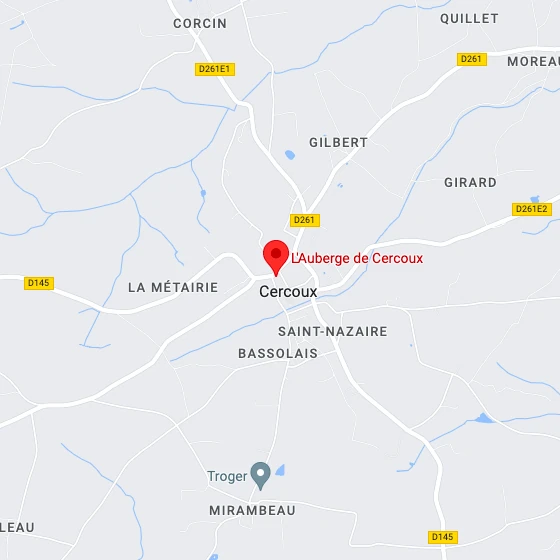 Position de Auberge de Cercoux sur Google Maps